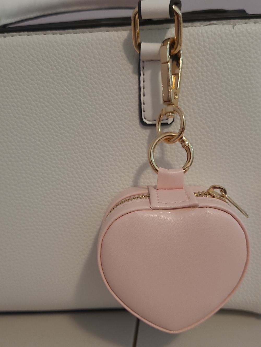 Heart-Shaped Pink Jewelry Box Bag Charm